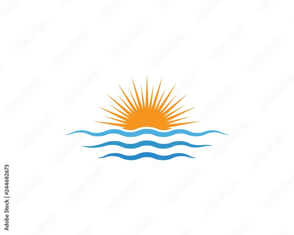 Obraz premium Water wave Logo