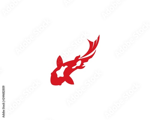 Koi fish logo vector