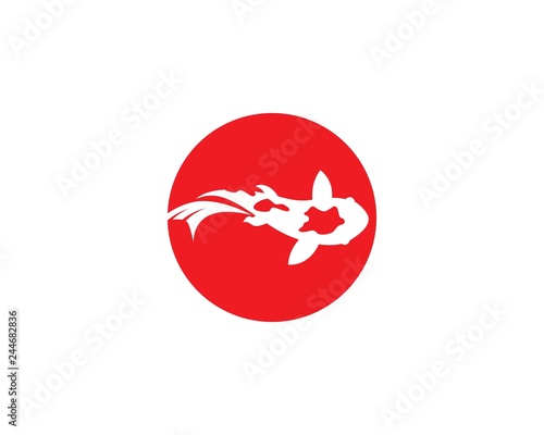 Koi fish logo vector