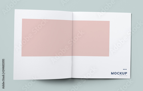 Obraz na plátně Centerfold of a brochure mockup