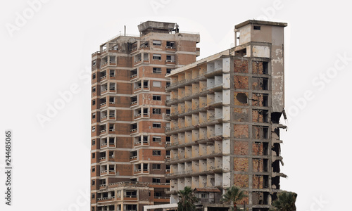 Varosha city, isolated background