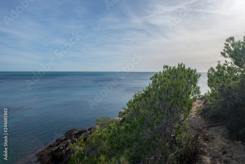 The coast of l ametlla de mar on the coast of tarragona