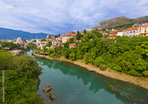 Fototapeta Naklejka Na Ścianę i Meble -  Cityscape of Mostar - Bosnia and Herzegovina