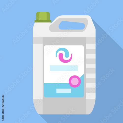 Wash canister liquid icon. Flat illustration of wash canister liquid vector icon for web design