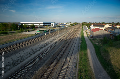 Train tracks in a countryside