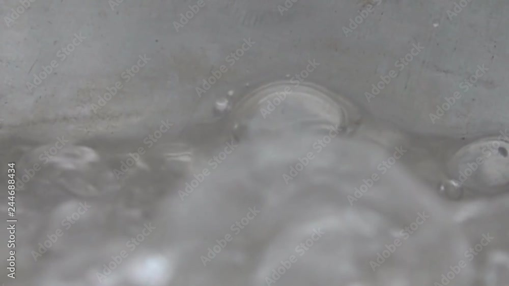 Boiling water in the boiler, water drilling. You can see how unusual