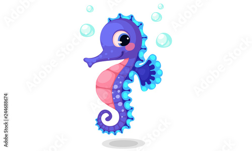 Beautiful seahorse cartoon photo