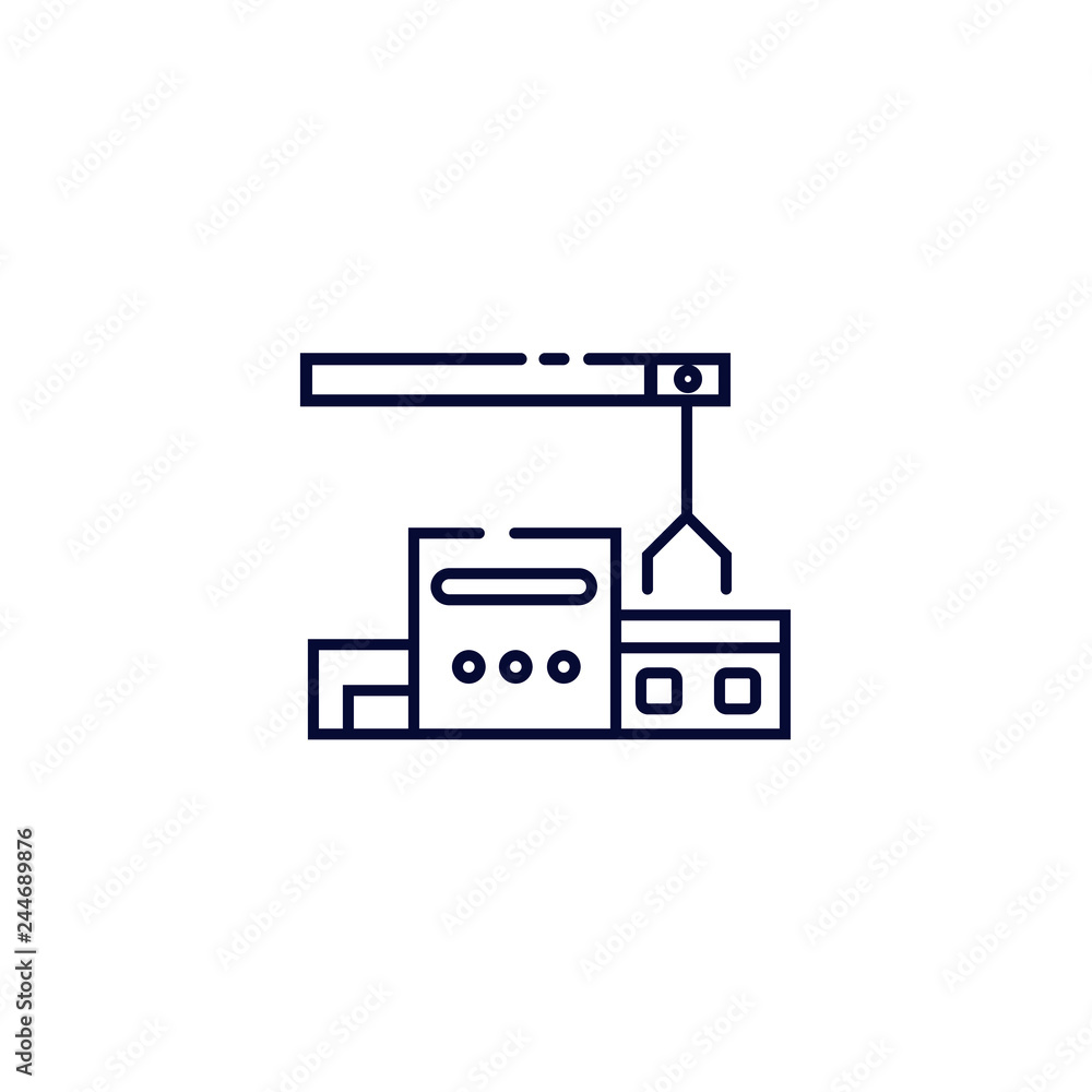 factory icon, Vector illustration. flat icon vector. on white background