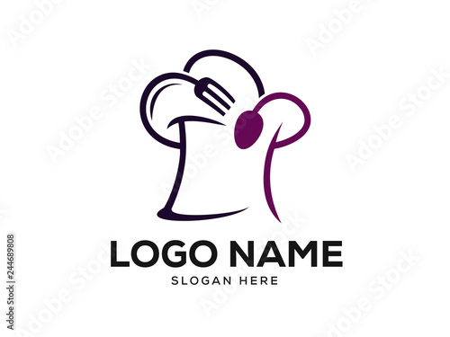 Chef Logo Designs Concept, Food Logo Designs Template Vector