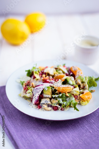 Salad with tangerines