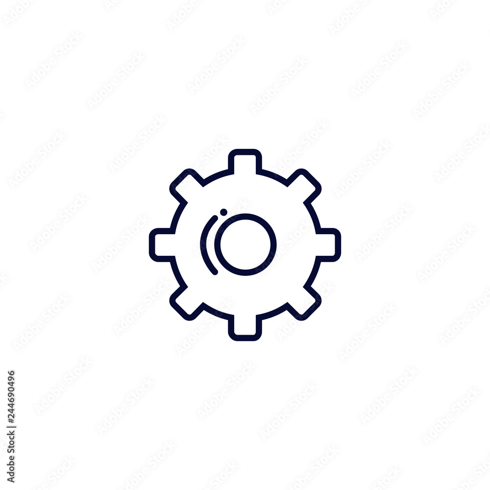 gear icon, Vector illustration. flat icon vector. on white background