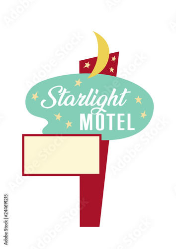 vintage starlight motel sign