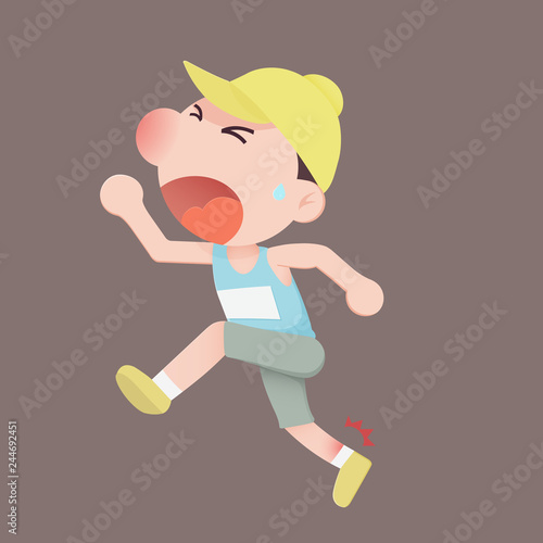 Runner men ankle pain when running , Hamstring injury