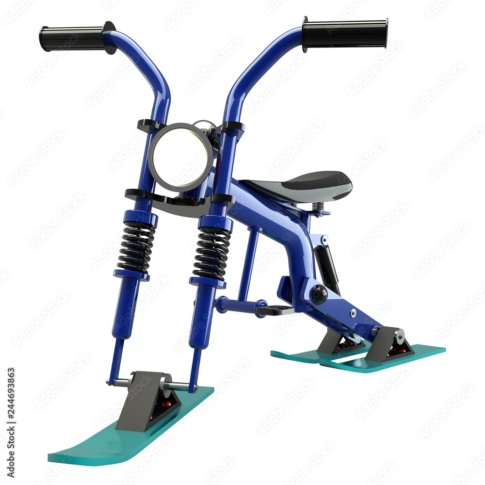 Children bicycle. Concept. 3D illustration. Isolated on a white background. Children bicycle. Concept. 3D illustration. Isolated on a white background.