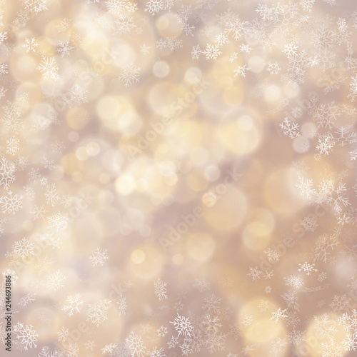 Christmas and New Year abstract gold bokeh background. EPS 10