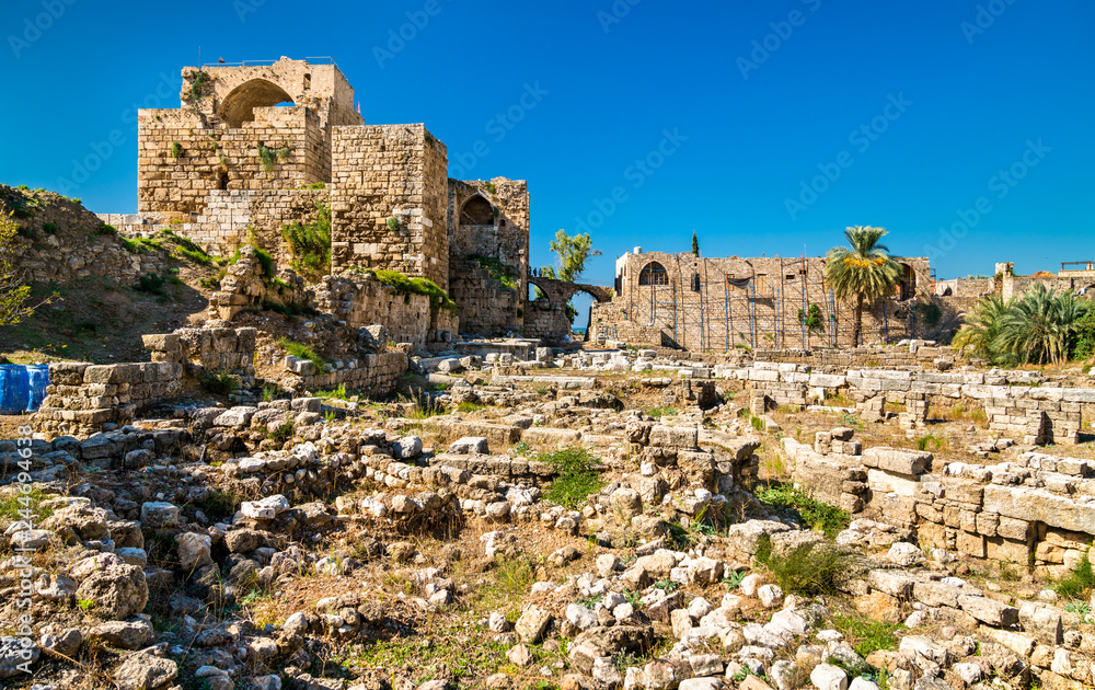 Crusader castle in Byblos, Lebanon