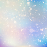 Background of soft delicate blue and purple pastel colored glittering bokeh light reflections. EPS 10