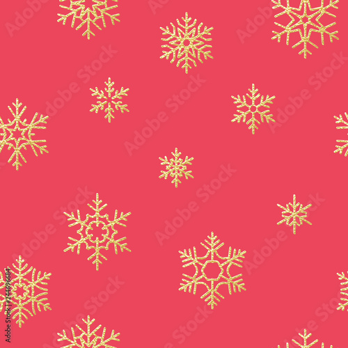 Christmas snowflakes seamless repeating pattern background. EPS 10