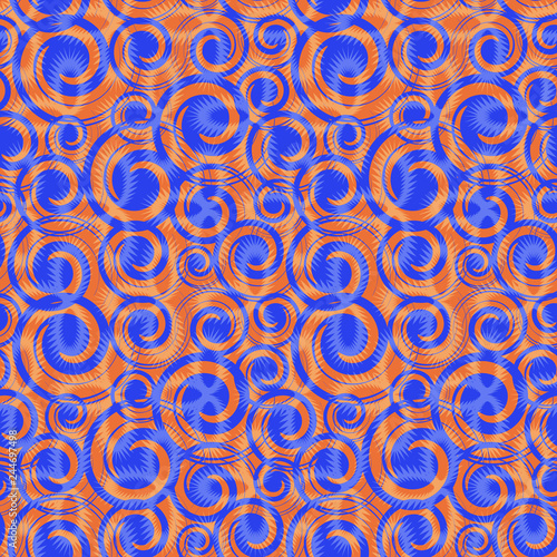 Spiral seamless pattern. Vector swirl line abstract background