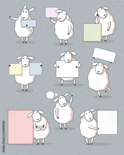 Cute sheep  note set
