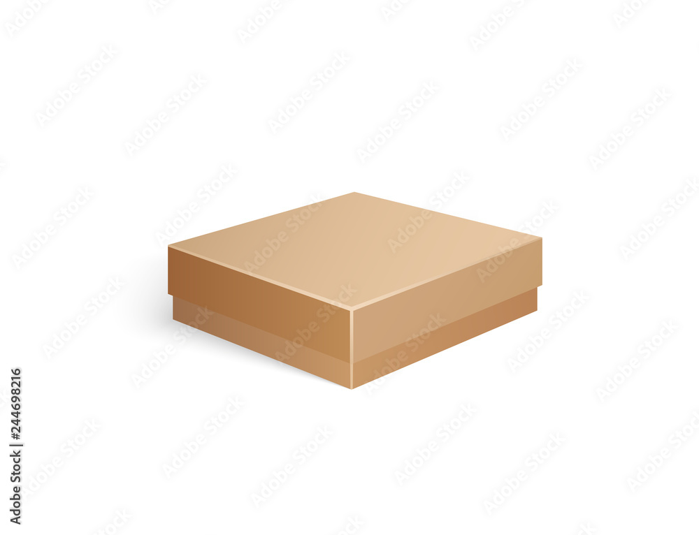 Package of Carton Container Isolated Icon Vector