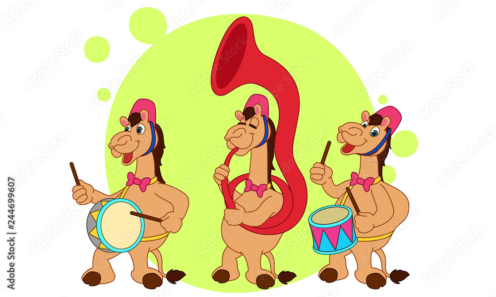 Obraz premium Camel Band cartoon