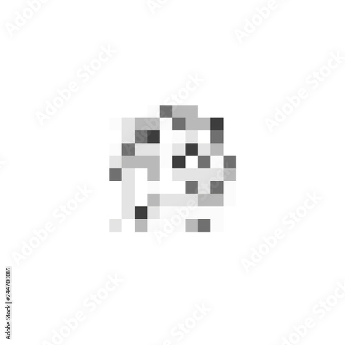 Pixel censored sign. Black censor bar concept. Censorship rectangle. Vector illustration