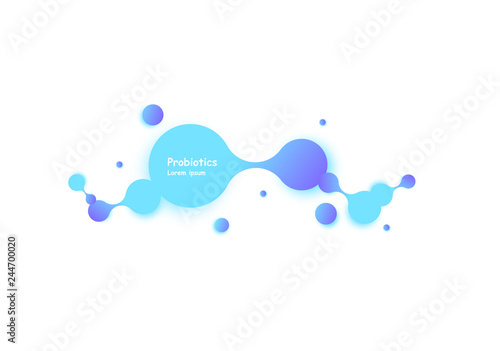 Probiotics bacteria vector design. Probiotics bacteria vector design. Concept of design with Lactobacillus Probiotic Bacteria. Template design with Prebiotic healthy nutrition ingredient