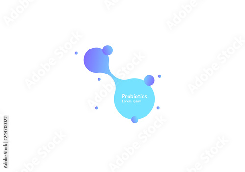 Probiotics bacteria vector design. Probiotics bacteria vector design. Concept of design with Lactobacillus Probiotic Bacteria. Template design with Prebiotic healthy nutrition ingredient