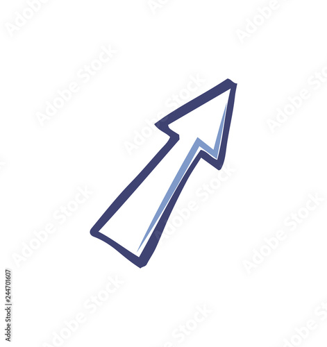 Arrow Design Arrowhead Forward Isolated Vector