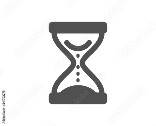 Time hourglass icon. Sand watch sign. Quality design element. Classic style icon. Vector