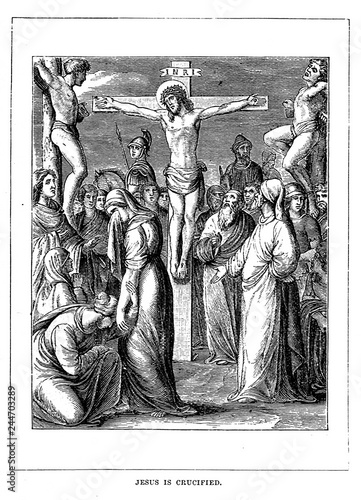 Canvas Print Jesus is crucified