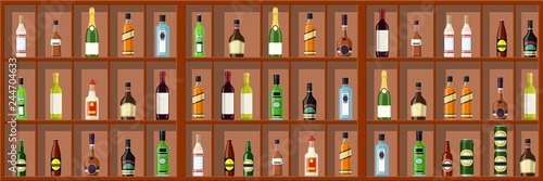 Alcohol drinks collection.