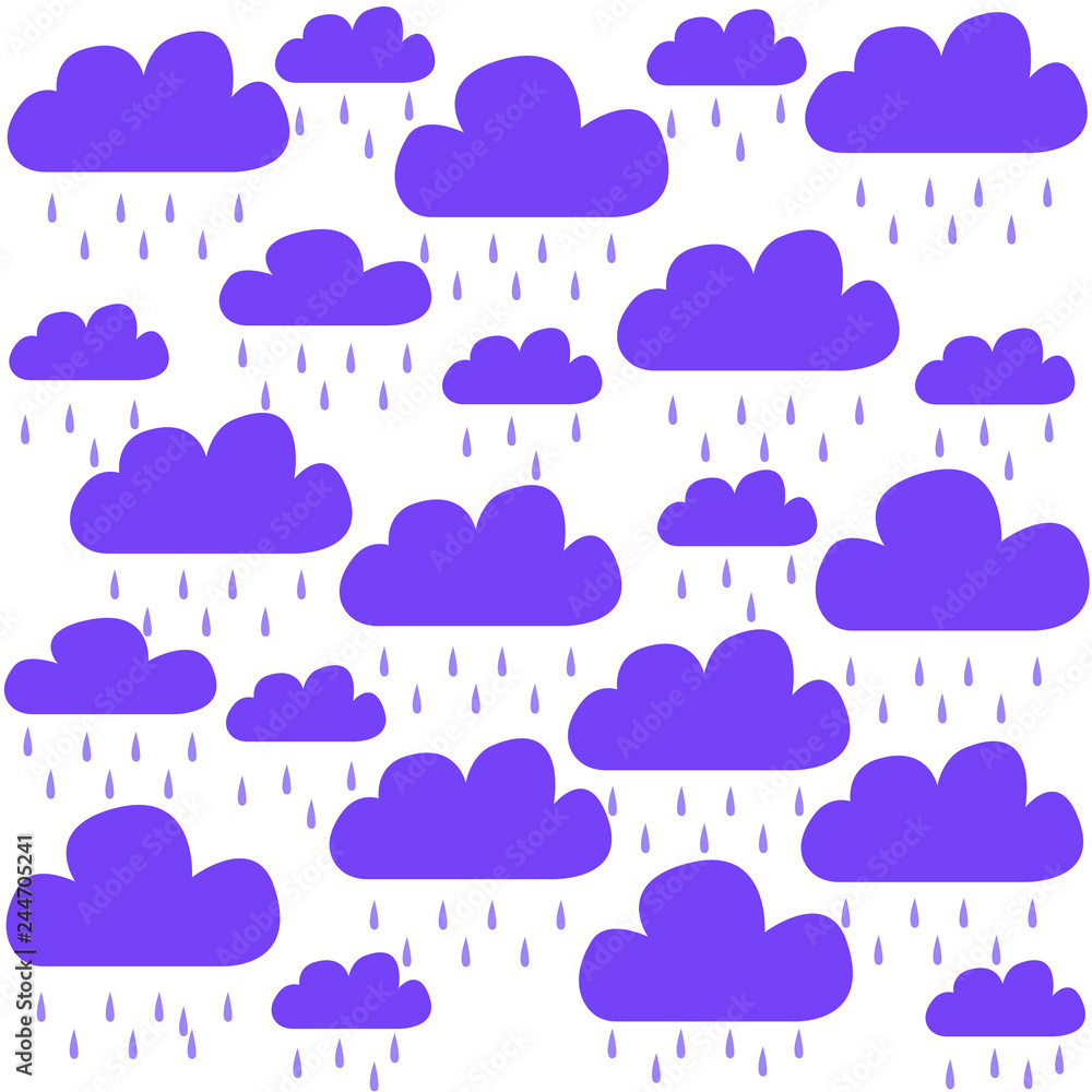  rain cloud vector illustration