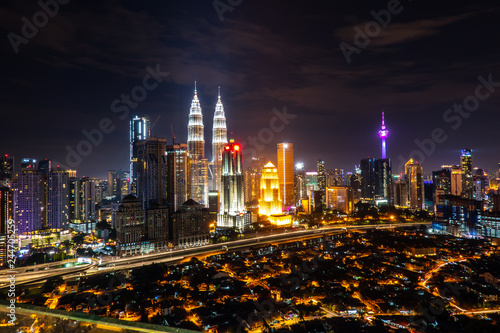kUALA LUMPUR  MALAYSIA - AUGUST 31  2018  Building at center of metropolis at Kuala Lumpur.