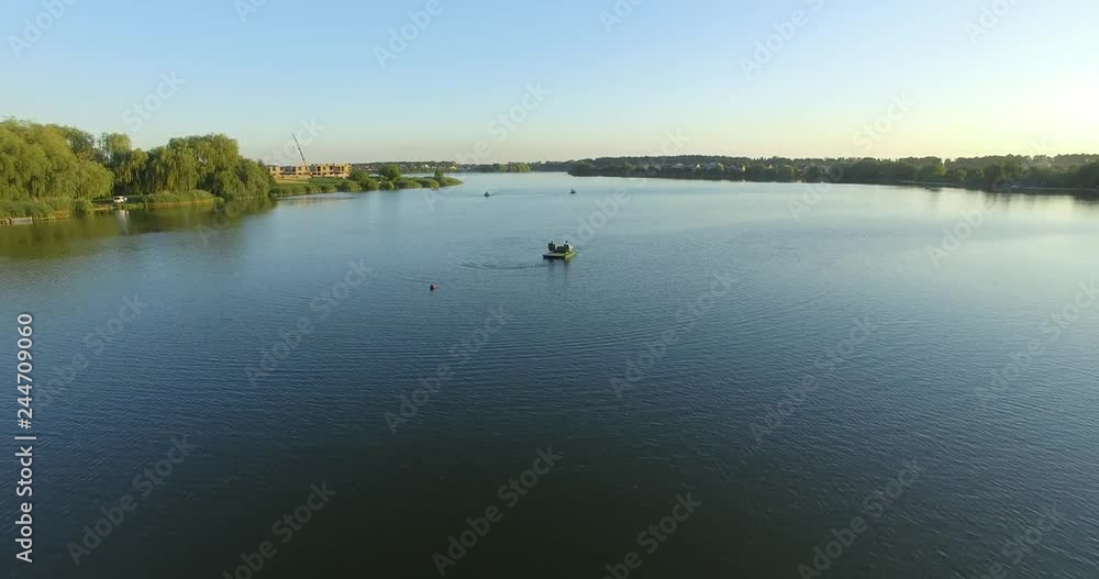 lake, Ukraine, Rivne, Aerial drone view lake, Ukraine, Rivne, Aerial drone view