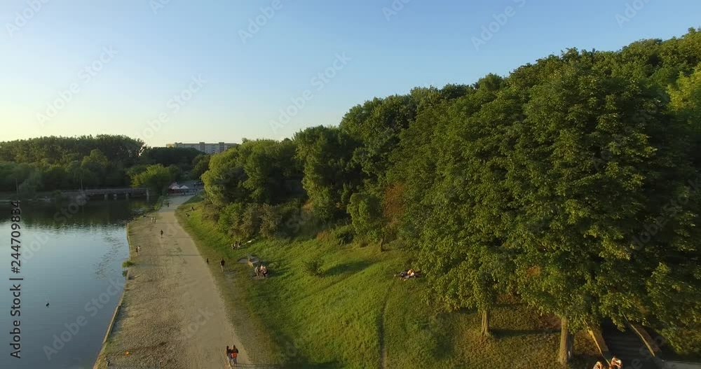 lake, Ukraine, Rivne, Aerial drone view lake, Ukraine, Rivne, Aerial drone view