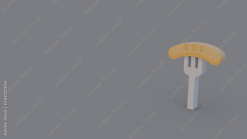 3d icon of sausage 3d icon of sausage
