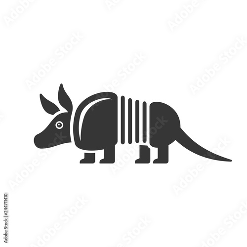 Armadillo Logo Icon on White Background. Vector
