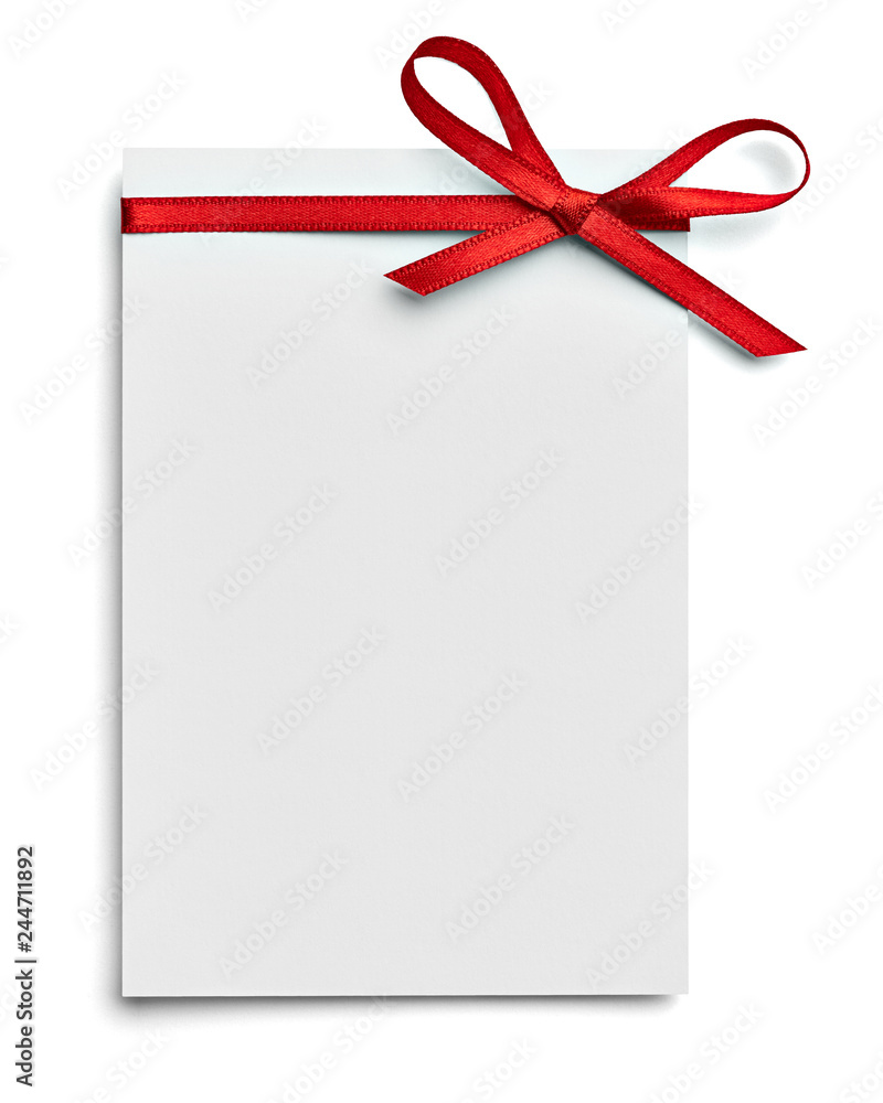 ribbon bow card note chirstmas celebration greeting