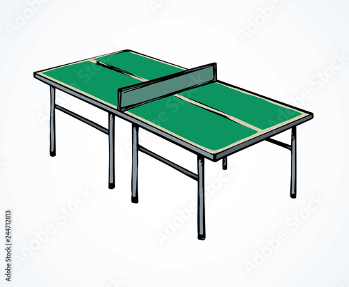 Tennis table. Vector drawing