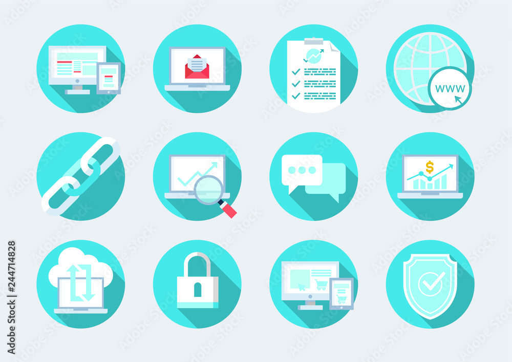 Set of Web Bureau Icons Set of Web Bureau Icons