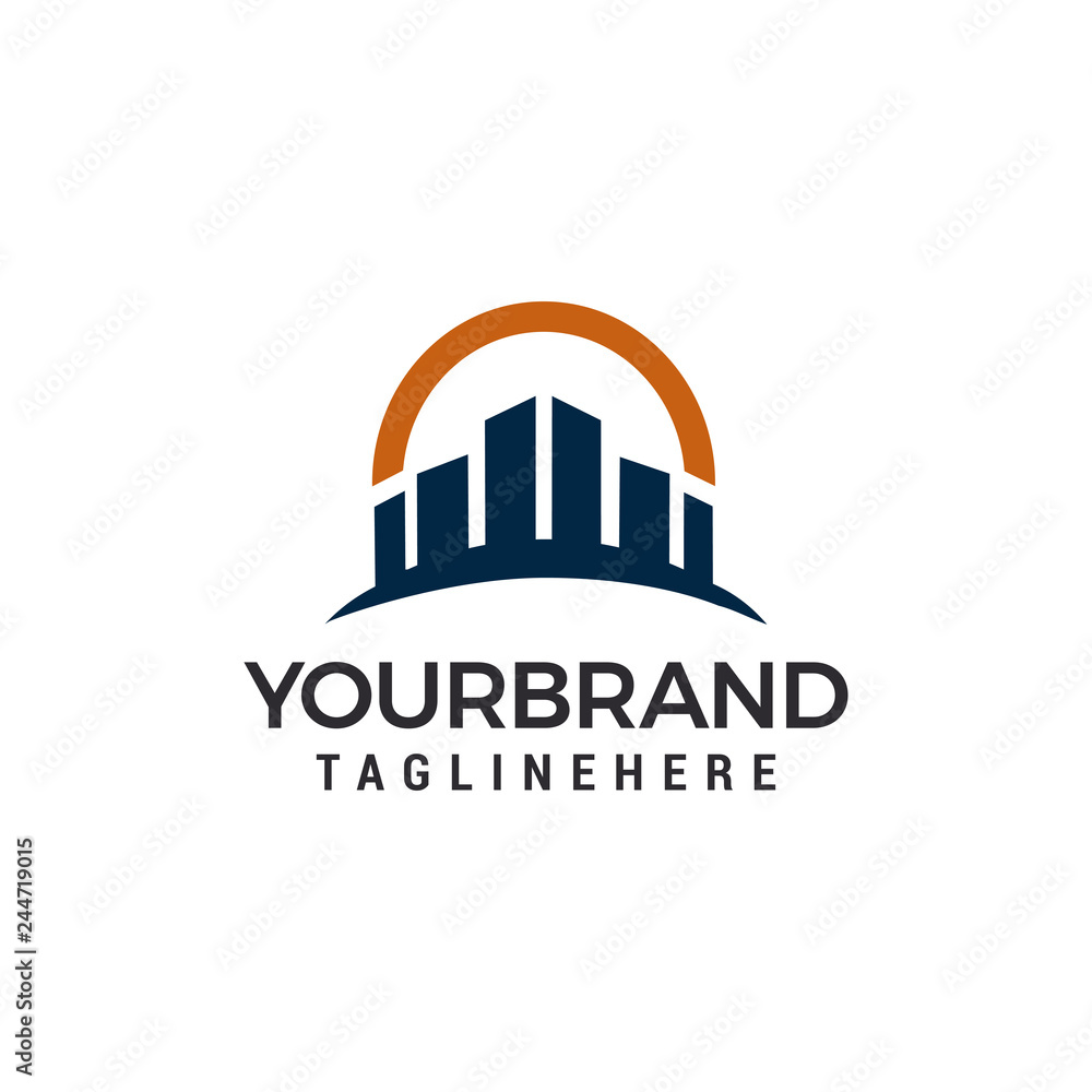 Building town Logo Template vector illustration design Building town Logo Template vector illustration design