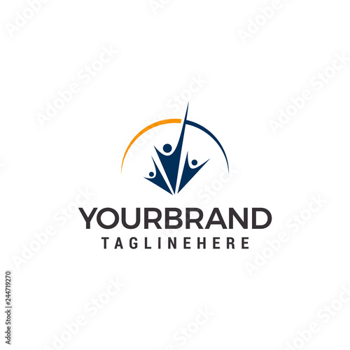 vector people logo design template elements
