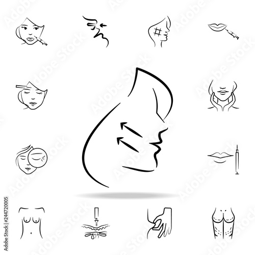 facelift icon. Detailed set of anti-aging procedure icons. Premium graphic design. One of the collection icons for websites, web design, mobile app
