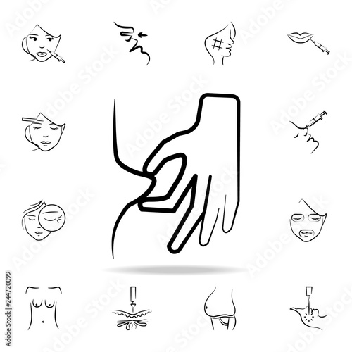 skin tightening icon. Detailed set of anti-aging procedure icons. Premium graphic design. One of the collection icons for websites, web design, mobile app
