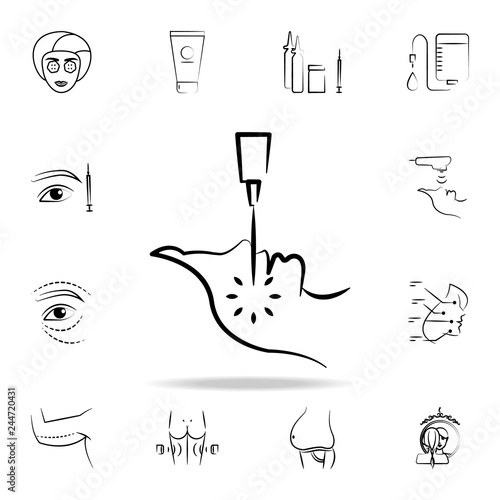 facial laser surgery icon. Detailed set of anti-aging procedure icons. Premium graphic design. One of the collection icons for websites, web design, mobile app
