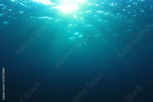 Underwater sunburst 
