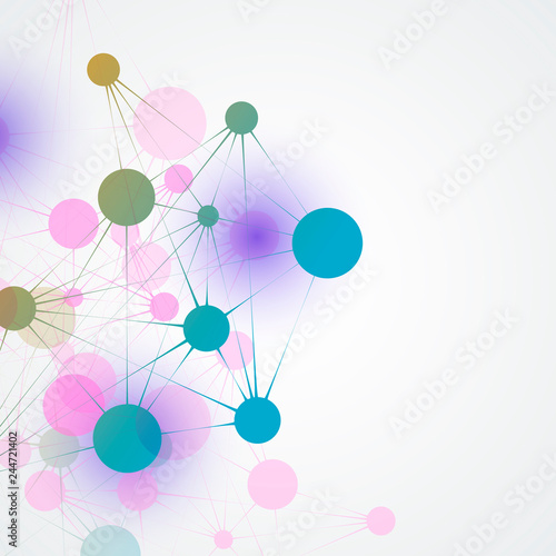 Abstract technology graphic background with connected lines and dots design