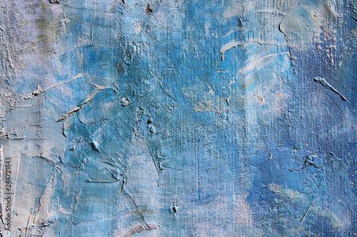 Painting knife technique with oil on canvas. Abstract art background. 